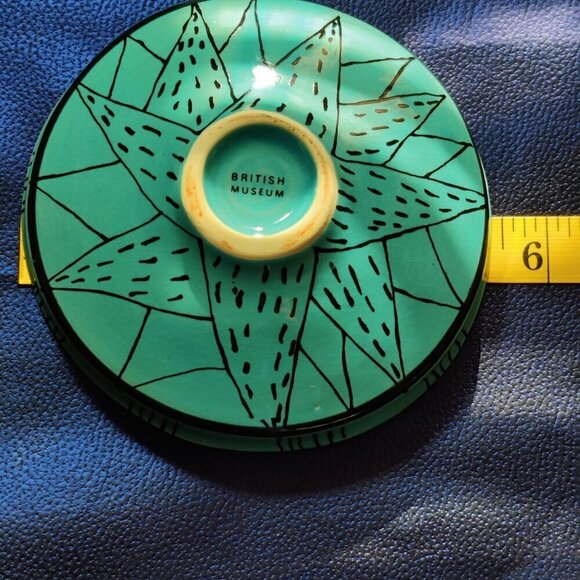 Fish Bowl from the British Museum, an Egyption reproduction in Turquoise Blue - Picture 7 of 7